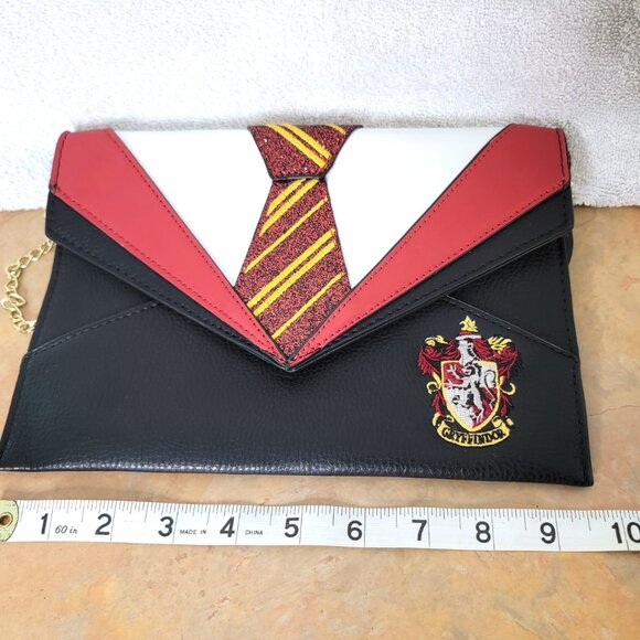 Danielle Nicole Harry Potter Gryffindor Uniform Clutch Purse Chain Strap Handbag - Picture 8 of 10